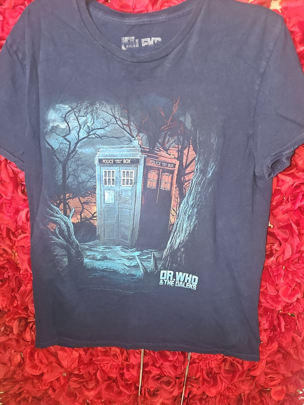 Dr. Who Graphic Navy Blue Men's Tee Size Medium